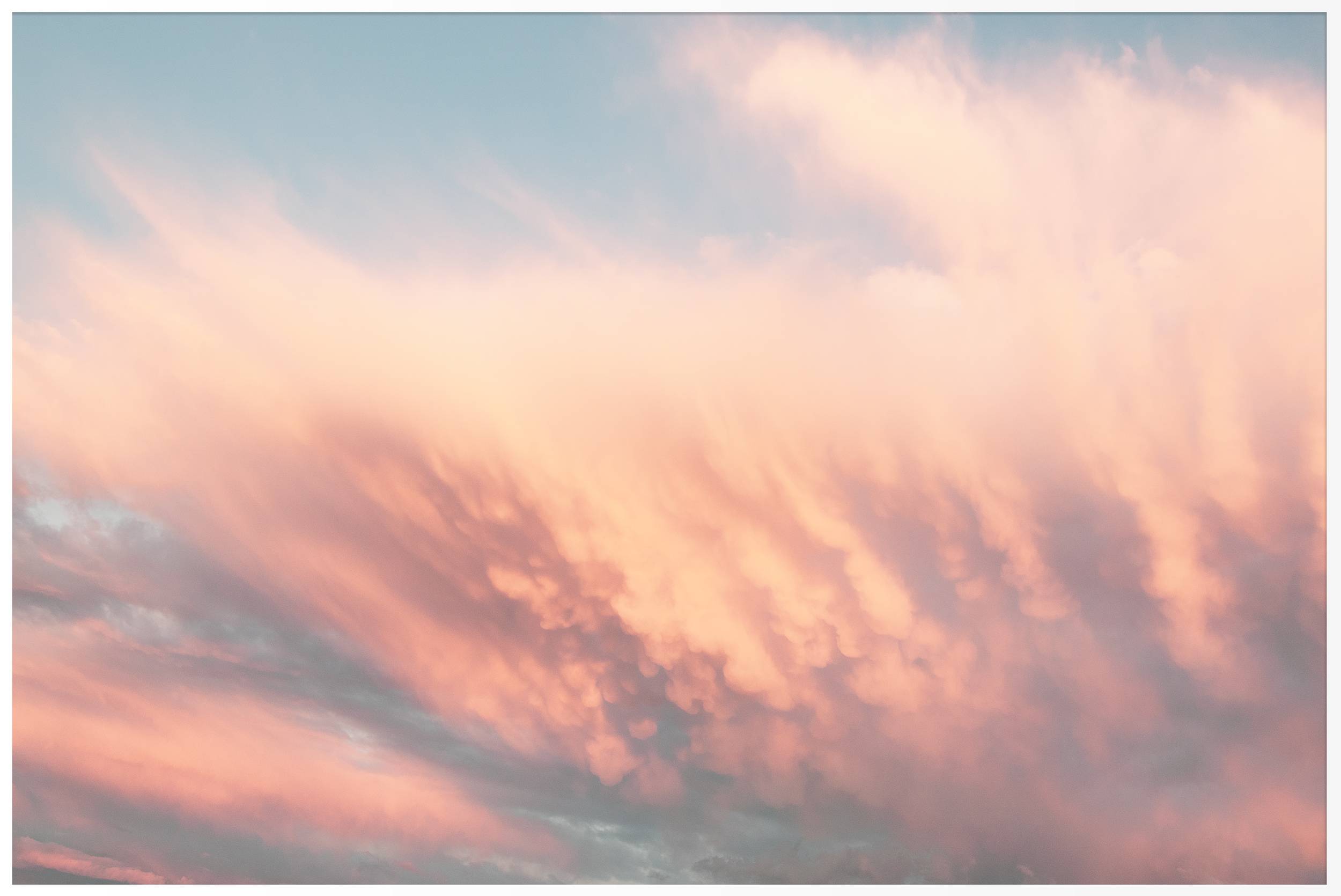 Artwork Fotografie "Brushed Sky nº 1" - Limited Edition gerahmt in limitierter Auflage